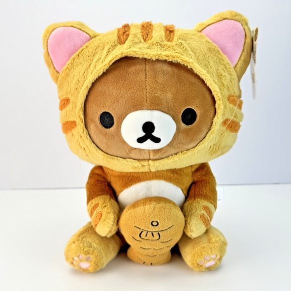 Rilakkuma Other - San-X Rilakkuma 14" Tiger Plush Holding Taiyaki Fish Zipper Pocket Brand New NWT